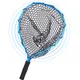 Fly Fishing Landing Net Outdoor Fishing Brail Blue Soft Rubber Material Landing Net Eva Handle