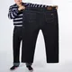 Winter Jeans Fleece Warm Black Men Straight Pants Thicken Large Size Plus 44 46 48 50 52 Loose