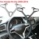Car Steering Wheel Trim Cover Decoration Strip For Honda Fit City 2009-2014 Silver Black Steering