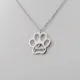 Personalized Name Necklace Dog Paw Necklace Personalized Dog Necklace Paw Print Initial Bone Pet