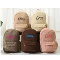 Personalized and customized Korean version lamb wool backpack for women niche plush backpack for