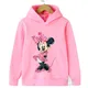 Sweat-shirt Minnie pour filles sweats à capuche Disney Kawaii pull de dessins animés animés