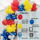 Ballons en arc avec motifs de vache 107 pièces Kit en guirlande en Latex jaune bleu rouge