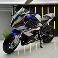 Large 1:9 BMW S1000RR Alloy Diecast Motorcycle Model Collection Toy Vehicle Off Road Autocycle Sound