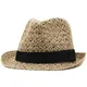 Chapeau de plage en paille fait main pour femmes et hommes casquette pare-soleil occidental