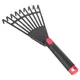 Garden Grass Leaf Rake Plastic Rake Gardening Rake Tool with Handle Lawn Leveling Professional Hand