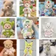 30cm Genuine Teddy Bear Plush Kawaii White Bear Handmade Doll Dressing Decorative Toys Cute Kids