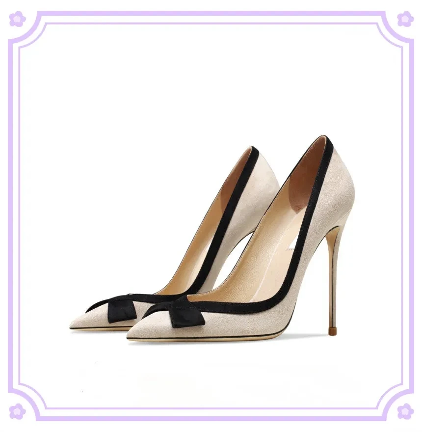 2026 New Fashion High Heels Sexy Ball Color Matching Women's Shoes Women's High Heels To Suede Elegant Office Shoes