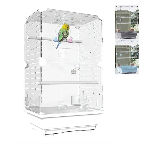 Transparenter Vogelkäfig Vordergrund Zier vogelkäfig stehend Acryl Vogelhaus Zucht fliegende Vogel
