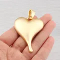 1 x Antique Gold Color Large Love Heart Charms Pendants for DIY Necklace Jewelry Making Findings