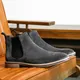 Desai Brand Men's Chelsea Boots New Color Genuine Leather Suede Handmade Boot Shoes For Formal Dress