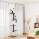 Adjustable 228-274cm Height Cat Scratching Post Tall Cat Tree Cat Climbing Tree Kittens Jumping