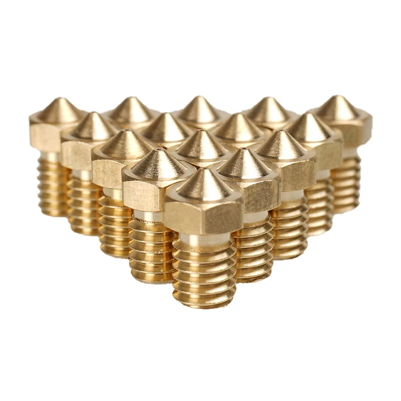 5/10PCS Ugello in ottone da 1,75 mm per stampante 3D V5 V6 Estrusore Testina di stampa 0.2/0.3/0.4/0.5/0.6/0.8/1.0MM Dimensioni