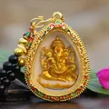 Gutes Amulett 2023 Asien Thailand Tempel Ganesh Elefant Gott des Reichtums Buddha Anhänger