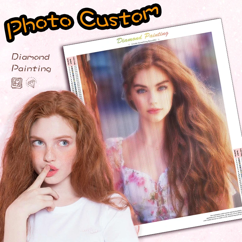 GATYZTORY Foto Benutzerdefinierte 5D DIY Diamant Malerei Kreuzstich Benutzerdefinierte Mosaik Diamant Malerei Vollquadrat Diamant Stickerei Geschenk Image