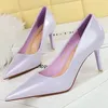 BIGTREE Schuhe Kristall Patent Leder Frauen Pumpen Spitz High Heels Frauen Schuhe Stilettos Kitten Heels Weibliche Schuhe Plus Größe 43