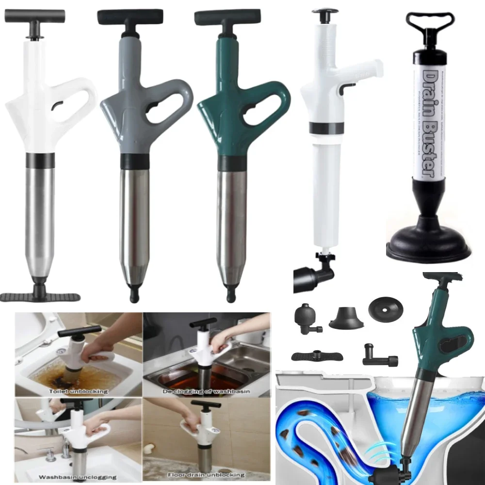 Toilettenkolben, Abflussreiniger, Hochdruck-Luftabfluss-Blaster, manuelles pneumatisches Baggerwerkzeug für Badezimmer, Verstopfungsentferner, Rohrkolben Image