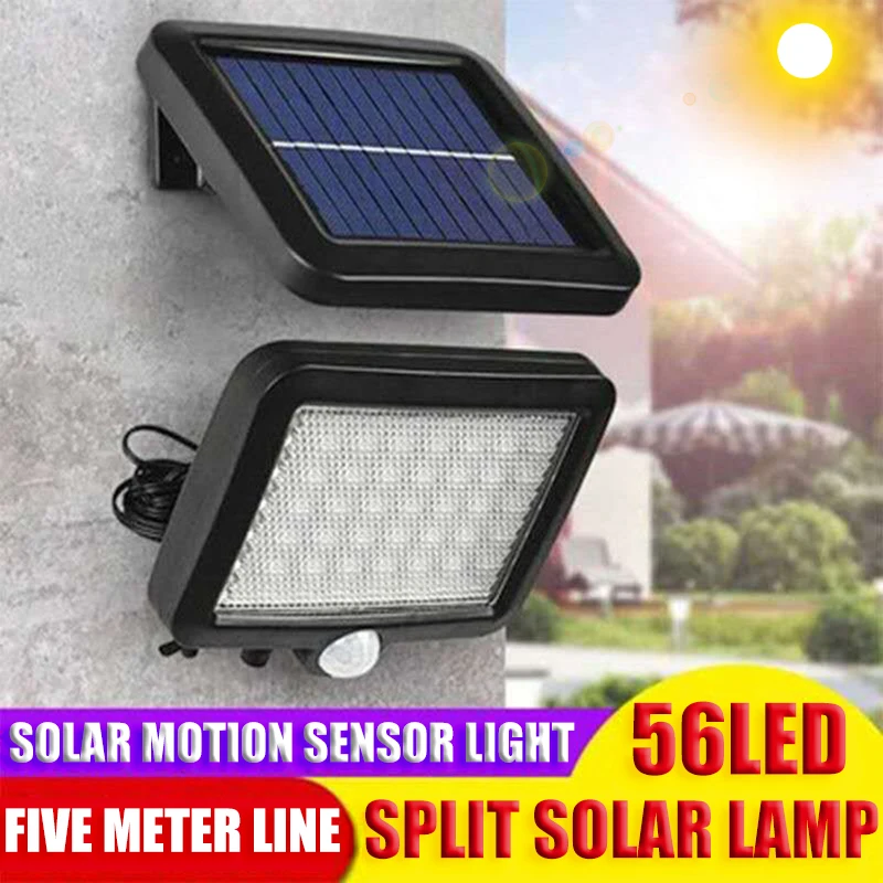 45 LED-Solarleuchte für den Außenbereich, wasserdicht, mit Bewegungsmelder, Flutlicht, Fernbedienung, 3 Modi, für Terrasse, Garage, Hinterhof