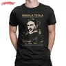 Männer der Nikola Tesla T Hemd Wissenschaft Wissenschaftler Thema Erfinder Physik 100% Baumwolle