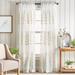 Martha Stewart Georgia Floral Sheer Rod Pocket Curtain Panel Pair Ivory Polyester | 95 H x 50 W in | Wayfair 1Q20230AIV