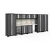 NewAge Products Bold Series 12 Piece Complete Storage System Set, Stainless Steel in Gray | 77.25 H x 186 W x 18 D in | Wayfair 56055