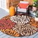 Brown/Orange 96 x 0.16 in Area Rug - Winston Porter Centeno Floral Brown/Red/Orange Indoor/Outdoor Area Rug | 96 W x 0.16 D in | Wayfair