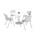 KFI Studios Kool 42" L Square Manufactured Wood Breakroom Table & Chair Set Metal in White | 29" H x 36" L x 36" W | Wayfair