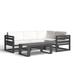 AllModern Smith 5 Piece Sectional Seating Group w/ Sunbrella Cushions Metal/Rust - Resistant Metal in Gray/Brown | Outdoor Furniture | Wayfair