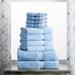 Alcott Hill® Huson 10 Piece Egyptian-Quality 800 GSM Plush Heavy Highly Absorbent Luxury Bath Towel Set Terry Cloth in Gray/Blue/Indigo | Wayfair