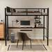 Twin Loft Bed w/ Built-in-Desk by Mason & Marbles Metal in Black | 72 H x 41 W x 78 D in | Wayfair 81572D3F57DD44FB8CC9AF8E16A08BD8