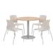 KFI Studios 36" L Round Manufactured Wood Breakroom Table & Chair Set Metal in Brown/Gray | 29 H in | Wayfair OLTFL36RD-B1922-SL-10776-4-OL2700-P45