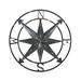 Longshore Tides Metal Compass Rose Nautical Wall Hanging Wall Décor Metal in Black | 20 H x 20 W x 1 D in | Wayfair