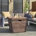 17 Stories Coomes 23.75" H x 32" W Concrete Propane Outdoor Fire Pit Table Concrete in Brown | 23.75 H x 32 W x 32 D in | Wayfair