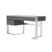 Orren Ellis Ajah Stainless Steel Frame Office Desk Wood/Metal in Gray | 30 H x 63 W x 21.2 D in | Wayfair 2193E7F5215B4DDBAA3310367ACDFECF