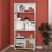 Latitude Run® Florczak 62.79" H x 26.57" W Standard Bookcase Wood in Brown/White | 62.79 H x 26.57 W x 11.81 D in | Wayfair