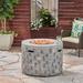 Rosecliff Heights Nathaniel 23.25" H x 31.75" W Concrete Propane Outdoor Fire Pit Concrete in Gray | 23.25 H x 31.75 W x 31.75 D in | Wayfair