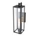 17 Stories Decrescendo 1 Light Outdoor Wall Sconce Glass/Metal/Steel in Black/Gray | 18 H x 4.7 W x 6.9 D in | Wayfair