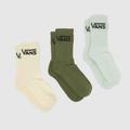 Vans green multi classic crew sock 3 pack