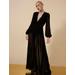 Women's Nevaeh Long Sleeve Gown in Black / 0 | BCBGMAXAZRIA