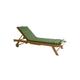 Bain de soleil en bois d'acacia FSC avec matelas ondulo vert