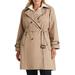 Water Repellent Cotton Blend Belted Trench Coat