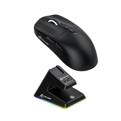 Attack Shark X6 Bluetooth Mouse PixArt PAW3395 Tri-Mode Connection RGB Touch Magnetic Charging Base Macro Gaming Mouse