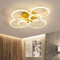 plafoniera a led cerchio anello nordic oro acrilico 2 3 5 6 teste illuminazione esterna soggiorno plafoniera semplice arte moderna plafoniera lusso led camera da letto luce ac220v