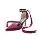 Women's Wedding Shoes Ladies Shoes Valentines Gifts Strappy Heels Wedding Party Daily Wedding Heels Bridal Shoes Bridesmaid Shoes Rhinestone Ribbon Tie Stiletto Pointed Toe Elegant Fashion Luxurious