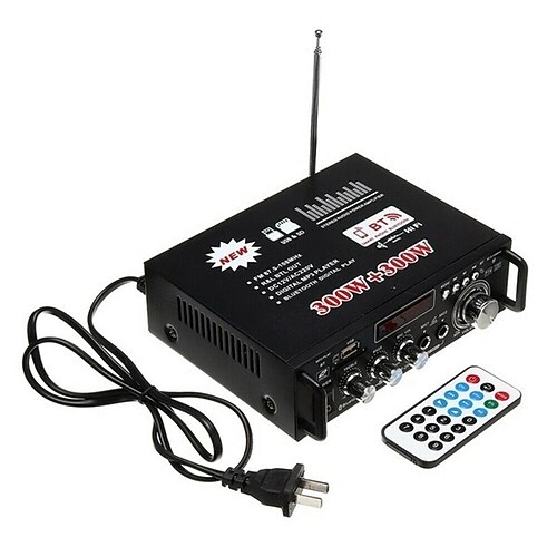 grande promo! 600w 12v/220v 2ch telecomando hifi audio stereo amplificatore di potenza bluetooth fm radio car home