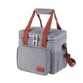 pranzo al sacco, borsa termica per il pranzo da 14 litri, borsa termica espandibile a due piani, borsa leggera a tenuta stagna con tasca laterale in tessuto, completo per uomo e donna