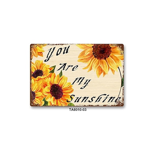 1pc girasole metallo targa in metallo retrò targa in metallo, segno vintage, arredamento arte parete casa, arredamento casa, arredamento camera, arredamento fattoria, arredamento giardino patio,