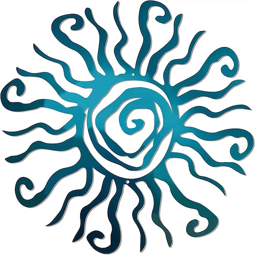 1pc wacky sun metal wall art outdoor decor 11 pollici scultura da parete a prova di ruggine ideale per giardino, casa, casa colonica, patio e camera da letto