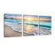 3 pannelli di arte della parete stampe su tela poster pittura opere d'arte immagine blu mare tramonto spiaggia bianca paesaggio moderna decorazione della casa arredamento tela arrotolata senza