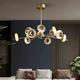 lampadario a sospensione a led moderno oro 6 8 10 12 teste anello design rame globo ottone moderno 220-240v 110-120v